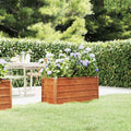 Rusty Corten Steel Garden Raised Bed 39.4"x15.7"x17.7" Outdoor Furniture