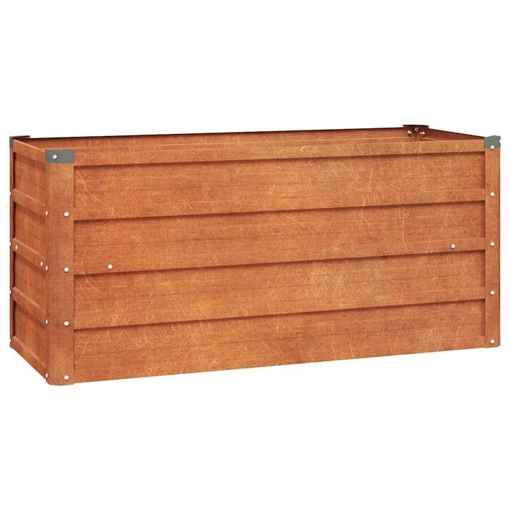 Rusty Corten Steel Garden Raised Bed 39.4"x15.7"x17.7" Outdoor Furniture
