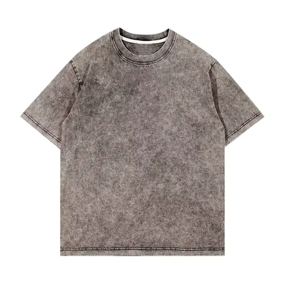 Clothing Manufacturers Custom Vintage Acid Wash T Shirt Streetwear Oversized Graphic Printed Tees Shirt Mens Washed T-shirts