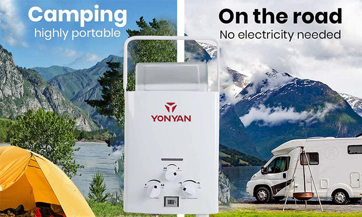 Instant Tankless Portable Natural Gas RV Outdoor Bath Shower Stainless Steel Hot Water Heater