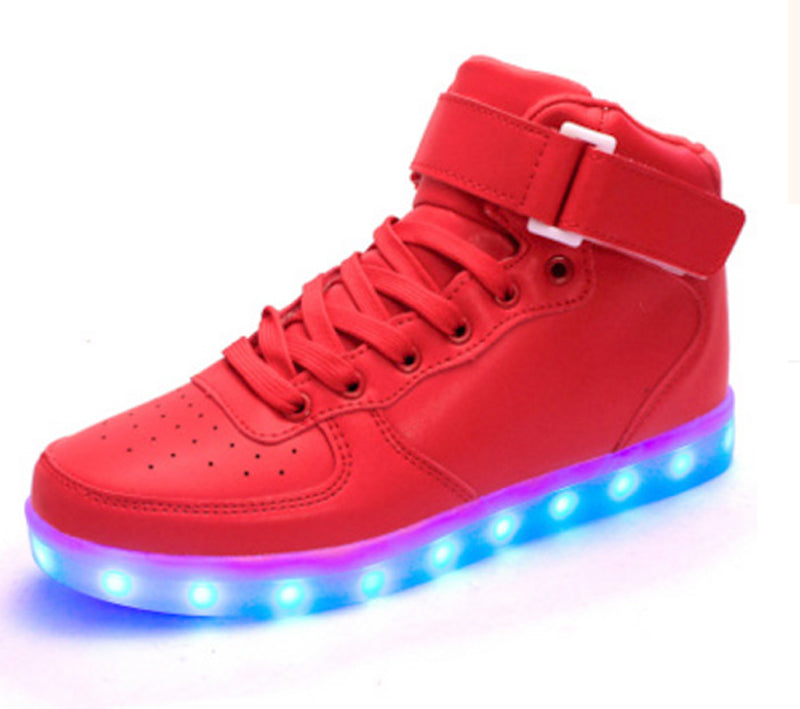 New Arrival Led Glowing Flashing PU Shoes Rechargeable Party Shoes