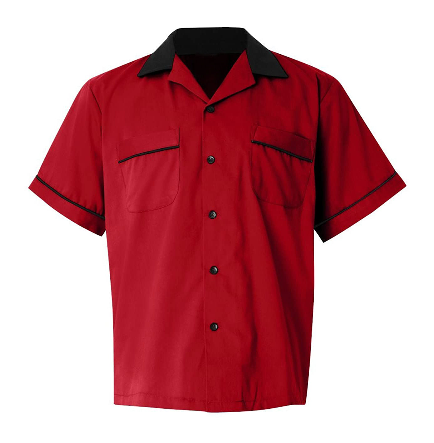 Bowling Shirt Mens Collar Short Sleeve Custom Embroidered Bowling Shirt Sports Side Panel Bowling