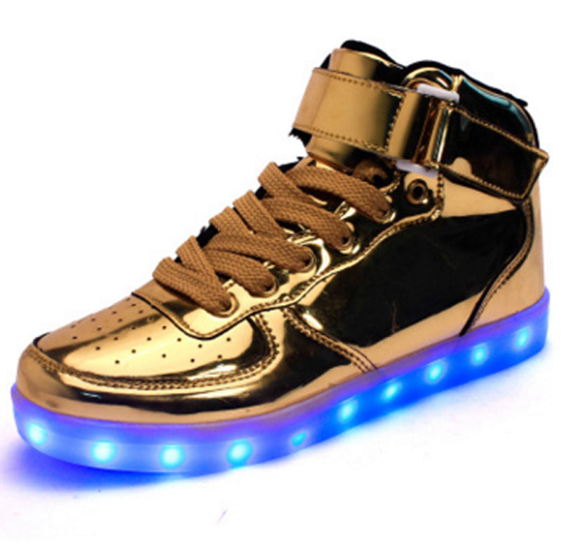 New Arrival Led Glowing Flashing PU Shoes Rechargeable Party Shoes