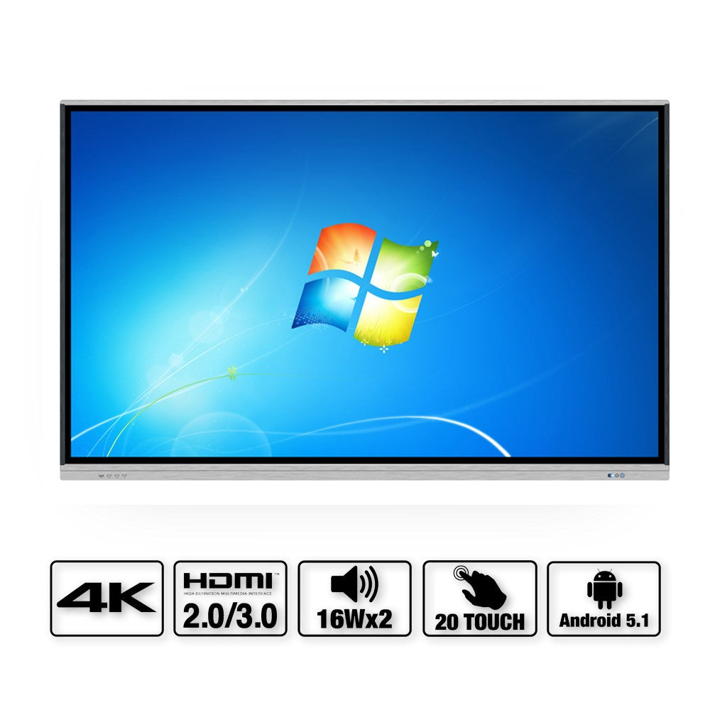 55 65 75 86 98 Inch Interactive Whiteboard Flat Panel 4K Conference Display Touch Smart interactive boards For Classroom