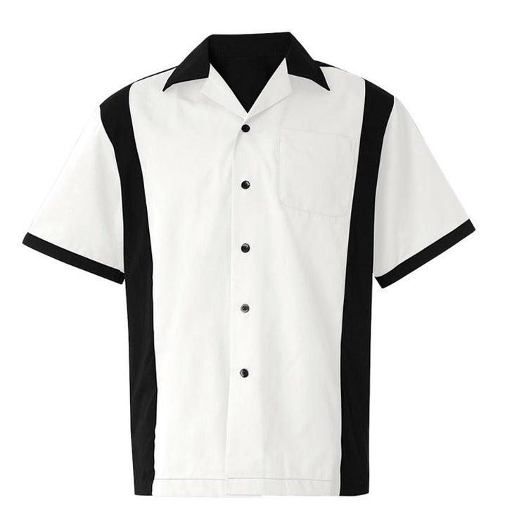 Bowling Shirt Mens Collar Short Sleeve Custom Embroidered Bowling Shirt Sports Side Panel Bowling