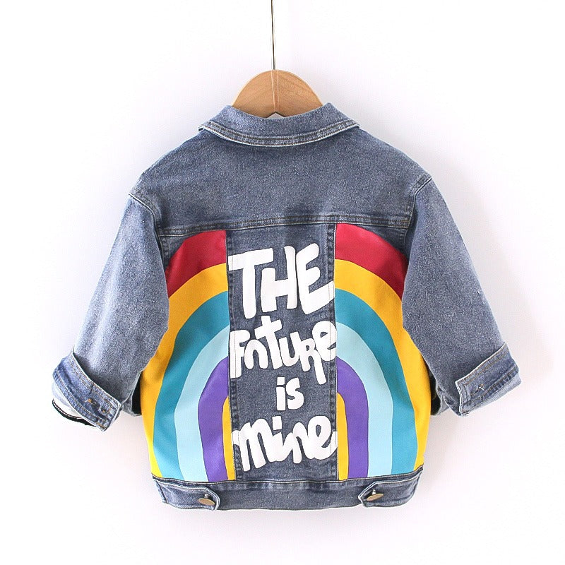 Little Kid Boys Jean Top Jackets Unisex Baby Toddler Boy Girl Denim Coat Outwear For Kids