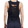 urban savage laced up womens sleeveless top in black