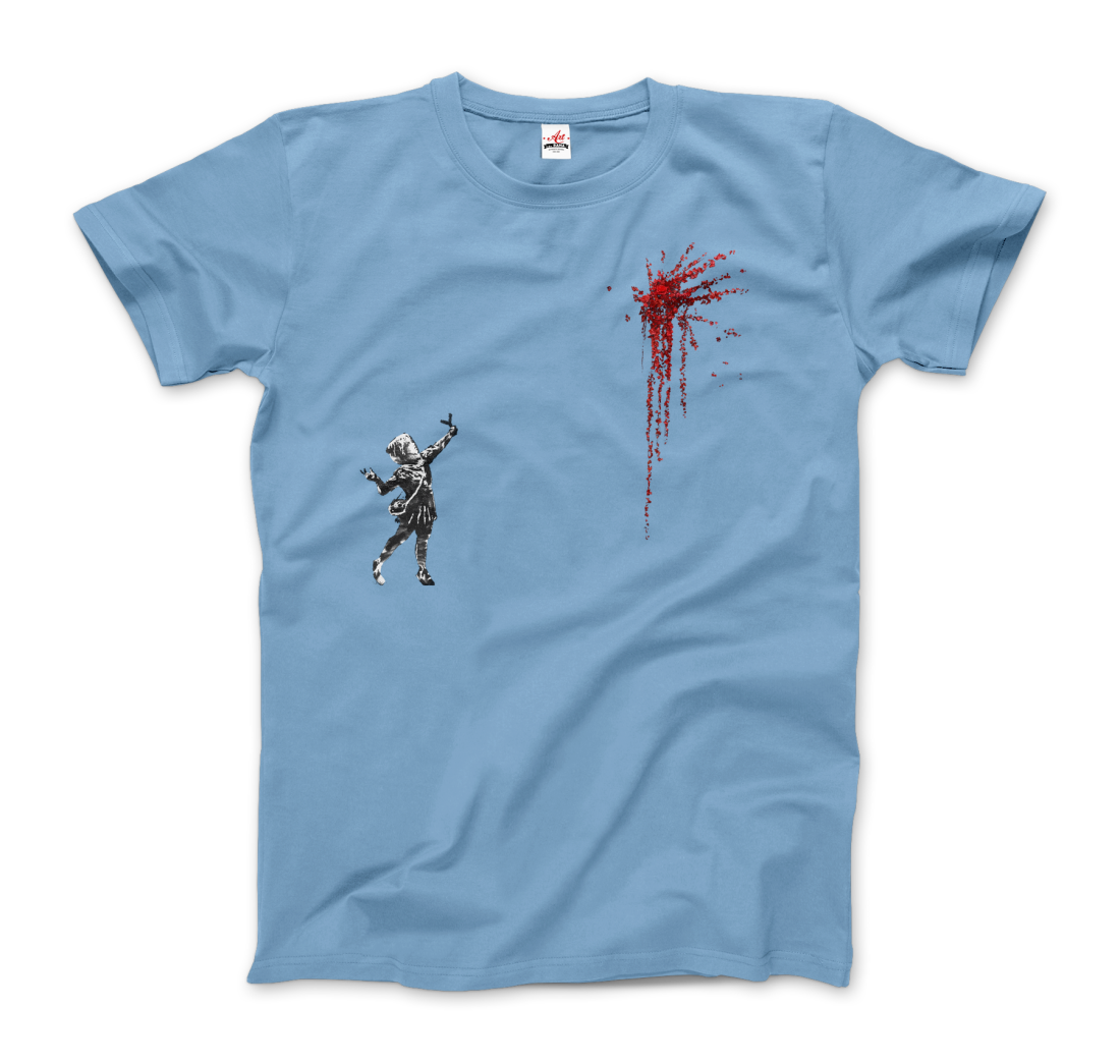 banksy valentines day mural reproduction t shirt