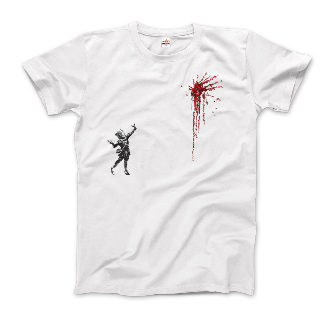 banksy valentines day mural reproduction t shirt