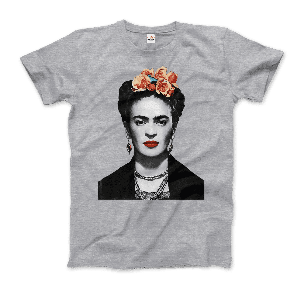 frida kahlo with flowers poster artwork t shirt art o rama