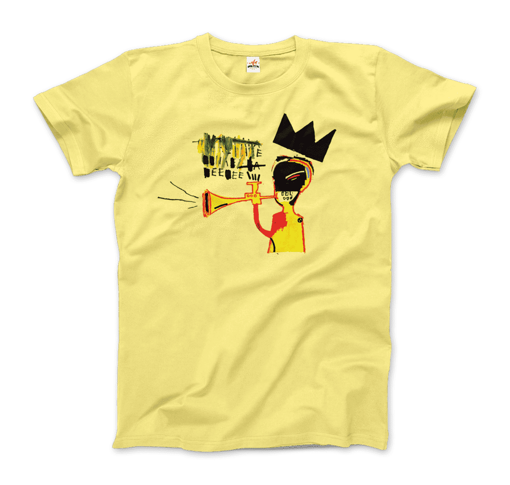 jean michel basquiat trumpet 1984 artwork t shirt art o rama