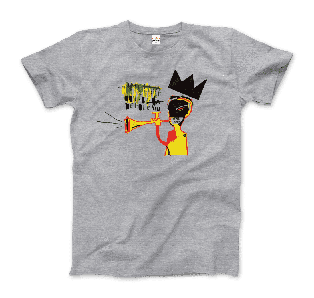 jean michel basquiat trumpet 1984 artwork t shirt art o rama