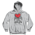 keith haring men holding heart icon street art hoodie