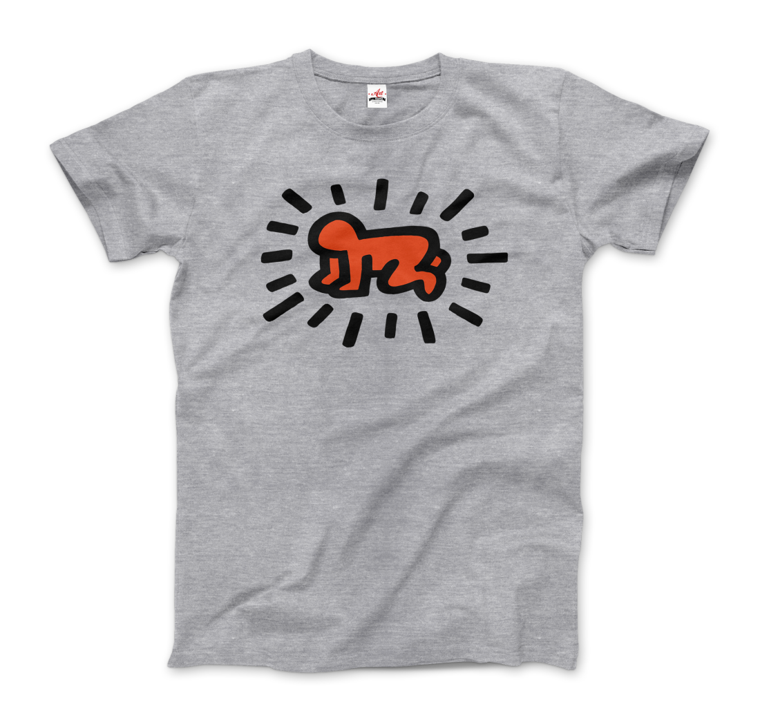 keith haring heart of men icon series street art t shirt