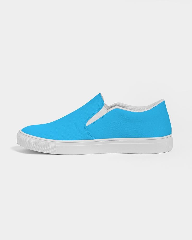 womens casual sneakers vibrant blue low top slip on canvas sports shoes
