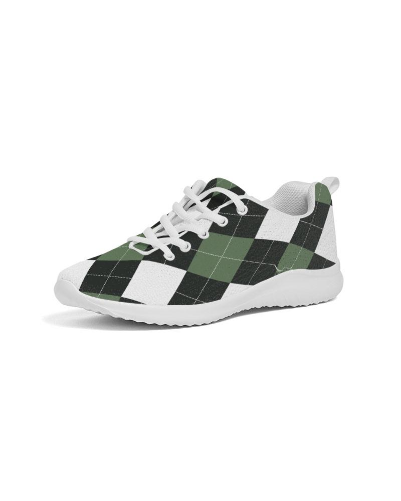 womens sneakers green white plaid running shoes ws7209
