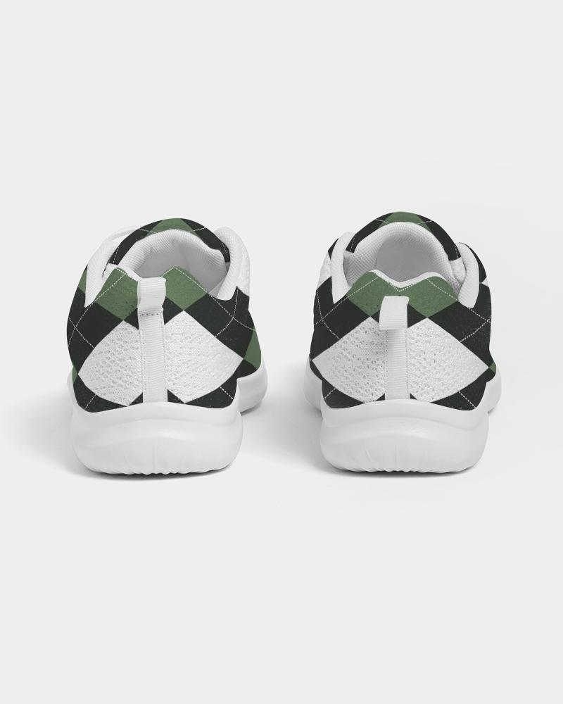 womens sneakers green white plaid running shoes ws7209