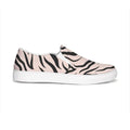 womens sneakers pink black zebra print slip on athletic shoes