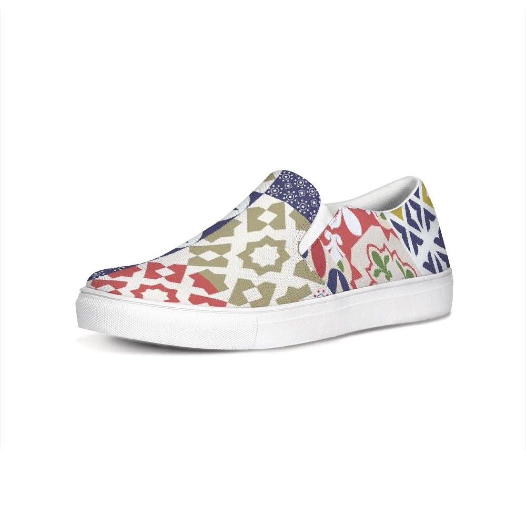 canvas slip on loafers quilt style fashion sneakers